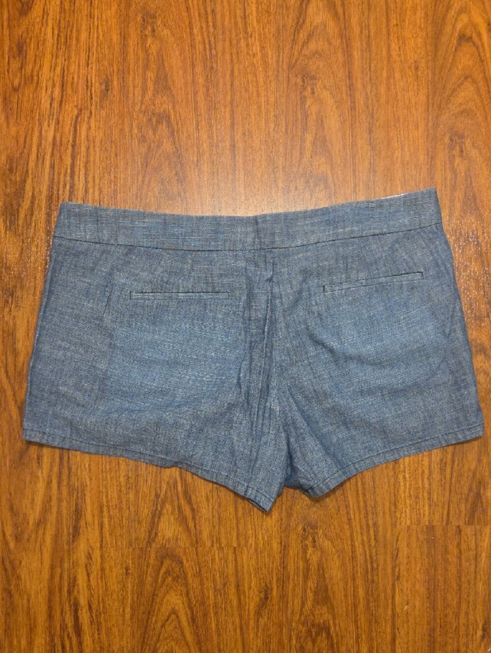 J. Crew Blue Chambray Sailor-Button Shorts - Picture 2 of 3